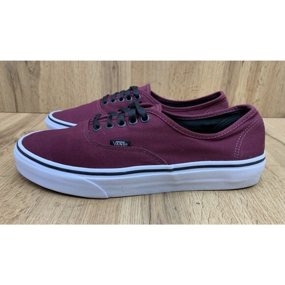 Vans Authentic Burgundy Canvas Sneakers Men\'s Size 10 Classic Lace Up Shoes main image 8